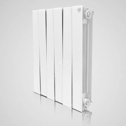 Радиатор биметаллический секционный 500/100/6 боковое подключение цвет Bianco Traffico Радиатор биметаллический секционный 500/100/6 боковое подключение цвет Bianco Traffico