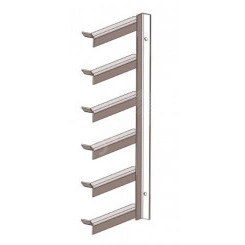 Кронштейн полочный для вертикальных стен П6В4У У3, лак, 4полки, L 1350 Кронштейн полочный для вертикальных стен П6В4У У3, лак, 4полки, L 1350