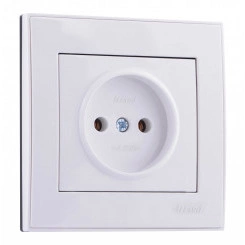 Розетка RAIN б/з керамика белая Розетка RAIN б/з керамика белая