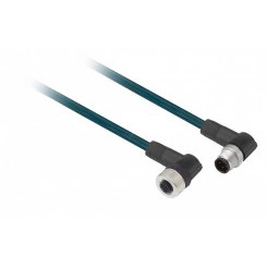 Переходник 1м М12 прямой штыревой угловой гнездовой 4 пин Переходник 1м М12 прямой штыревой угловой гнездовой 4 пин