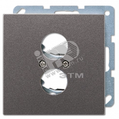 Крышка для 2-х гнезд подключения громкоговорителя антрацит Крышка для 2-х гнезд подключения громкоговорителя антрацит