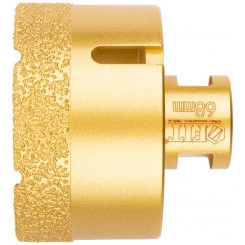 Коронка кольцевая для УШМ, М14, по керамограниту, камню и кафелю алмазная, вакуумное спекание 68х60 мм Коронка кольцевая для УШМ, М14, по керамограниту, камню и кафелю алмазная, вакуумное спекание 68х60 мм