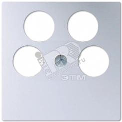 Крышка для SAT-TV-розетки с 4-мя гнездами алюминий Крышка для SAT-TV-розетки с 4-мя гнездами алюминий