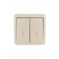 VIOLA Выключатель проходной двойной крем (12шт/144шт) VIOLA Выключатель проходной двойной крем (12шт/144шт)