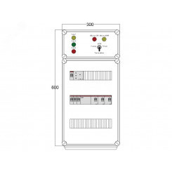 Щит управления электрообогревом DEVIbox HS 3x3400 D316 (в комплекте с терморегулятором и датчиком температуры)