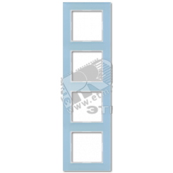Рамка 4-я для горизонтальной/вертикальной установки  Серия- ACreation  Материал- стекло  Цвет- серо-голубой