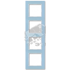 Рамка 4-я для горизонтальной/вертикальной установки Серия- ACreation Материал- стекло Цвет- серо-голубой Рамка 4-я для горизонтальной/вертикальной установки Серия- ACreation Материал- стекло Цвет- серо-голубой