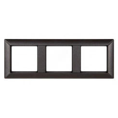 Рамка 3-местная для вертикальной и горизонтальной установки. Серия- Eco Profi. Материал- термопласт. Цвет- антрацит (крашеный) Рамка 3-местная для вертикальной и горизонтальной установки. Серия- Eco Profi. Материал- термопласт. Цвет- антрацит (крашеный)