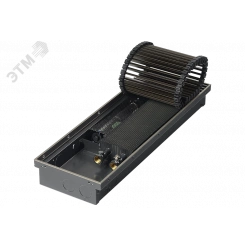 Конвектор внутрипольный КРК 37.08.450 П  с естественной конвекцией (решетка роликовая, черное анодирование)