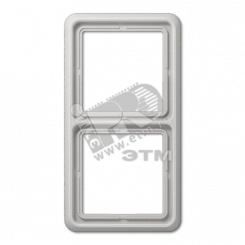 Рамка 2 поста универсальная ударопрочная светло-серая Рамка 2 поста универсальная ударопрочная светло-серая