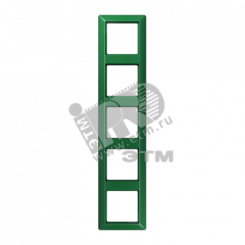 Рамка 5-я для горизонтальной/вертикальной установки  Серия- AS550  Материал- термопласт  Цвет- зеленый