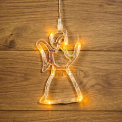 Фигура домашняя светодиодная Ангелок на присоске с подвесом тепло-белый