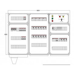 Щит управления электрообогревом DEVIbox HS 15x2700 D316 (в комплекте с терморегулятором и датчиком температуры)