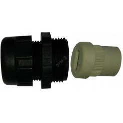 Кабельный ввод взрывозащищенный М25х1,5 с уплотнением для нагревательного кабеля (12,0x6,0) с уплотнительным кольцом и контргайкой, полиамид Кабельный ввод взрывозащищенный М25х1,5 с уплотнением для нагревательного кабеля (12,0x6,0) с уплотнительным кольцом и контргайкой, полиамид