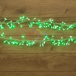 Гирлянда домашняя мишура LED 6м 576LED зеленый