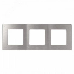 Рамка для розеток и выключателей ЭРА Серия 12 12-5103-03 на 3 поста, Сатин, алюминий Рамка для розеток и выключателей ЭРА Серия 12 12-5103-03 на 3 поста, Сатин, алюминий