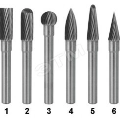 Шарошка карбидная Профи, штифт 6 мм, коническая