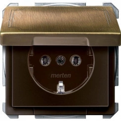 Розетка с крышкой в рамку античная латунь SCHUKO Розетка с крышкой в рамку античная латунь SCHUKO