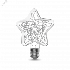 Лампа светодиодная LED 2 Вт RGB Е27 Star Filament Gauss