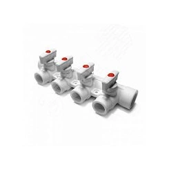 Коллектор полипропиленовый с 2 выходами Белый 40-20