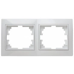 Рамка на 2 поста гор., СУ, Plano, белый, 1-502-01 Рамка на 2 поста гор., СУ, Plano, белый, 1-502-01