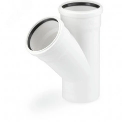 Тройник канализационный 45 град. 125х125х125 Тройник канализационный 45 град. 125х125х125