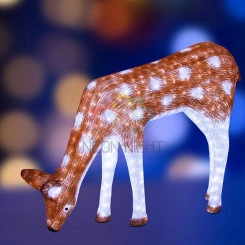 Фигура профессиональная светодиодная акриловая Олень мама коричневая 100х130см 2х44 понижающий трансформатор в комплекте Фигура профессиональная светодиодная акриловая Олень мама коричневая 100х130см 2х44 понижающий трансформатор в комплекте