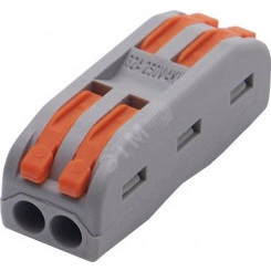 Клемма монтажная для фазных проводников, 2 контактные группы, Stekker Клемма монтажная для фазных проводников, 2 контактные группы, Stekker