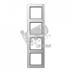 Рамка 4 поста алюминий