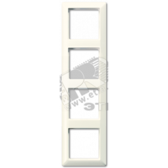 Рамка 4-я для горизонтальной/вертикальной установки  Серия- AS550  Материал- термопласт  Цвет- слоновая кость