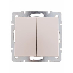Выключатель RAIN двойной жемчужно-белый перламутр механизм Выключатель RAIN двойной жемчужно-белый перламутр механизм