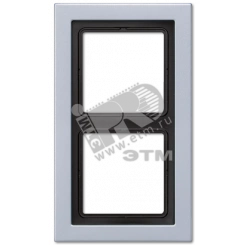 Рамка 2-я для горизонтальной/вертикальной установки  Серия- LS-Design  Материал- металл  Цвет- алюминий