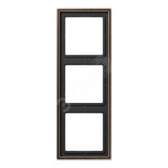 Рамка 3-я для горизонтальной/вертикальной установки Серия- LS990 Материал- металл Цвет- античная латунь Рамка 3-я для горизонтальной/вертикальной установки Серия- LS990 Материал- металл Цвет- античная латунь