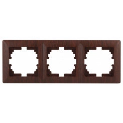 Рамка на 3 поста, СУ, Solo, венге, 4-503-10 Рамка на 3 поста, СУ, Solo, венге, 4-503-10