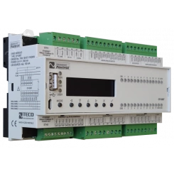 Центральный контроллер CP-2007 CP-2007, CPU/1core, 2xETH100/10, 128kB databox, LCD-20mm, CH1-4, 12xAI/DI, 2xAI/AO, 1xDI/230VAC, 11x RO, 2x AO/PWM, 1xCIB