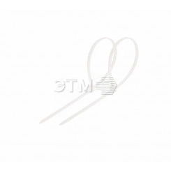 Хомут-стяжка кабельная нейлоновая 80x2,5 мм, белая, упаковка 100 шт