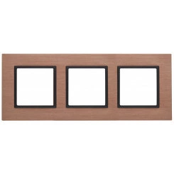 Рамка на 3 поста, металл, Эра Elegance, медь+антр, 14-5203-14 Рамка на 3 поста, металл, Эра Elegance, медь+антр, 14-5203-14