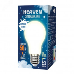 Лампа светодиодная LED-A60-7W/3000K/E27/FR GLH01WH Форма A матовая Серия Heaven Теплый белый свет (3000K) Картон ТМ Uniel