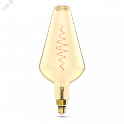 Лампа светодиодная LED 8.5 Вт 660 Лм 2000К теплая Е27 Vase golden flexible Filament Gauss