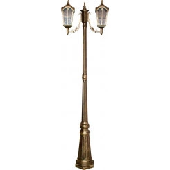 Светильник НТУ-2х60w столб-2м.Е27,IP44,чер.зол. Feron Светильник НТУ-2х60w столб-2м.Е27,IP44,чер.зол. Feron