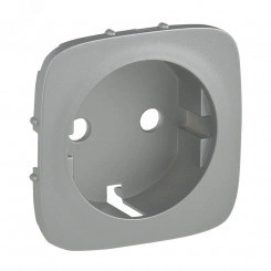 Valena ALLURE Лицевая панель для силовой розетки 2К+З с зажимами 6кв мм Алюминий Valena ALLURE Лицевая панель для силовой розетки 2К+З с зажимами 6кв мм Алюминий