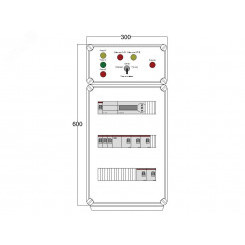 Щит управления электрообогревом DEVIBOX HR 5x1700 D850 (в комплекте с терморегулятором)