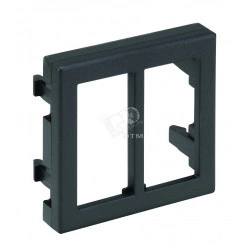 Connect Адаптер для 2 разъёмов CR0001-.. CR0002-.. 45х45мм графит Connect Адаптер для 2 разъёмов CR0001-.. CR0002-.. 45х45мм графит