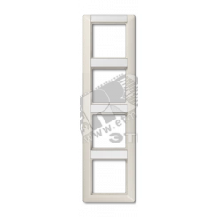 Рамка 4 поста универсальная с полем для надписи слоновая кость Рамка 4 поста универсальная с полем для надписи слоновая кость