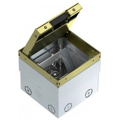 Лючок UDHome2 пустой (с выемкой под н/п) латунь 140х140х110 мм