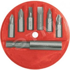 Биты набор 6 шт, CrV 25 мм + адаптер