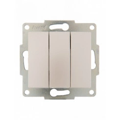 KARINA Выключатель тройной жемчужно-белый перламутр (10шт/120шт) KARINA Выключатель тройной жемчужно-белый перламутр (10шт/120шт)