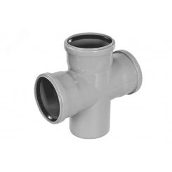 Крестовина одноплоскостная ПП внутренняя канализация 110x50x50x87 Крестовина одноплоскостная ПП внутренняя канализация 110x50x50x87