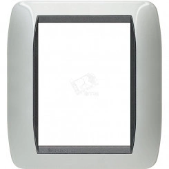 Накладка 3+3 модуля Светлый Алюминий
