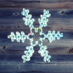 Фигура профессиональная световая Снежинка резная белый 45х38см Фигура профессиональная световая Снежинка резная белый 45х38см